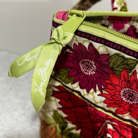 Vera Bradley Purse Quilted Cotton pink green floral double straps shoulder bag - Picture 10 of 10